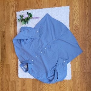 L.L. Bean Blue Button Down Shirt, Men's Size 17.5/33, Great Condition!